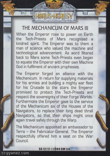 The Mechanicum of Mars III